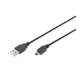 Kabel USB2.0 DIGITUS AK-300130-010-S Canon USB A/miniUSB B 1… | PartsPC.pl