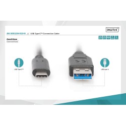 Kabel USB 3.0 DIGITUS SuperSpeed Typ USB A/USB C M/M czarny … | PartsPC.pl
