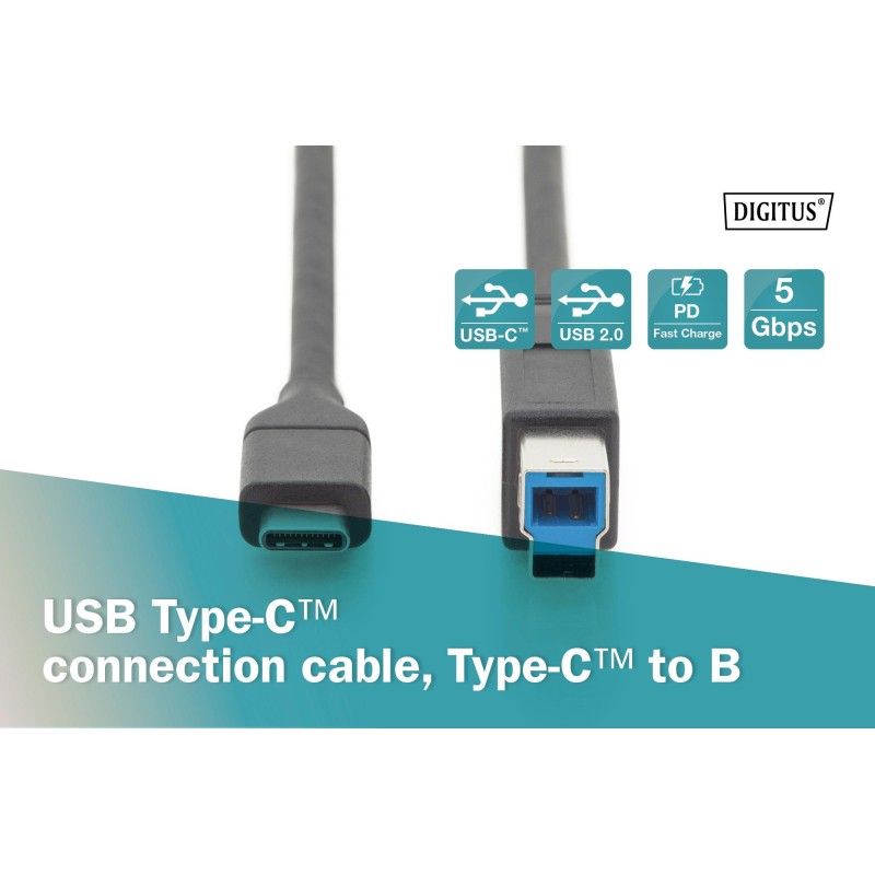 Kabel DIGITUS USB 3.0 SuperSpeed 5Gbps Typ USB C/B M/M Power… | PartsPC.pl