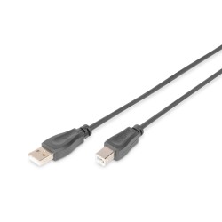 Kabel drukarkowy USB DIGITUS 2.0 A/M - USB B /M 5m czarny | PartsPC.pl