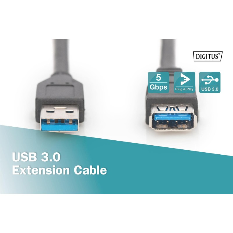 Kabel przedłużający DIGITUS USB 3.1 Gen.1 SuperSpeed 5Gbps T… | PartsPC.pl