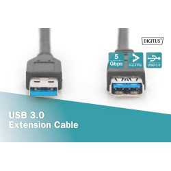 Kabel przedłużający DIGITUS USB 3.1 Gen.1 SuperSpeed 5Gbps T… | PartsPC.pl