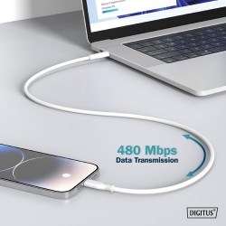 Kabel zasilający DIGITUS silikonowy USB-A - Lightning, USB 2… | PartsPC.pl