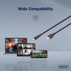 Kabel zasilający DIGITUS silikonowy USB-A - Lightning, USB 2… | PartsPC.pl