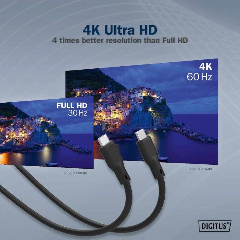 Kabel połączeniowy DIGITUS silikonowy USB-C - USB-C, USB... | PartsPC.pl
