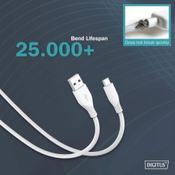 DIGITUS kabel USB-C AK-300340-020-W – Długość: 2 m