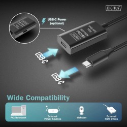 Kabel przedłużający aktywny DIGITUS DA-73108, USB 3.2 Gen1, … | PartsPC.pl
