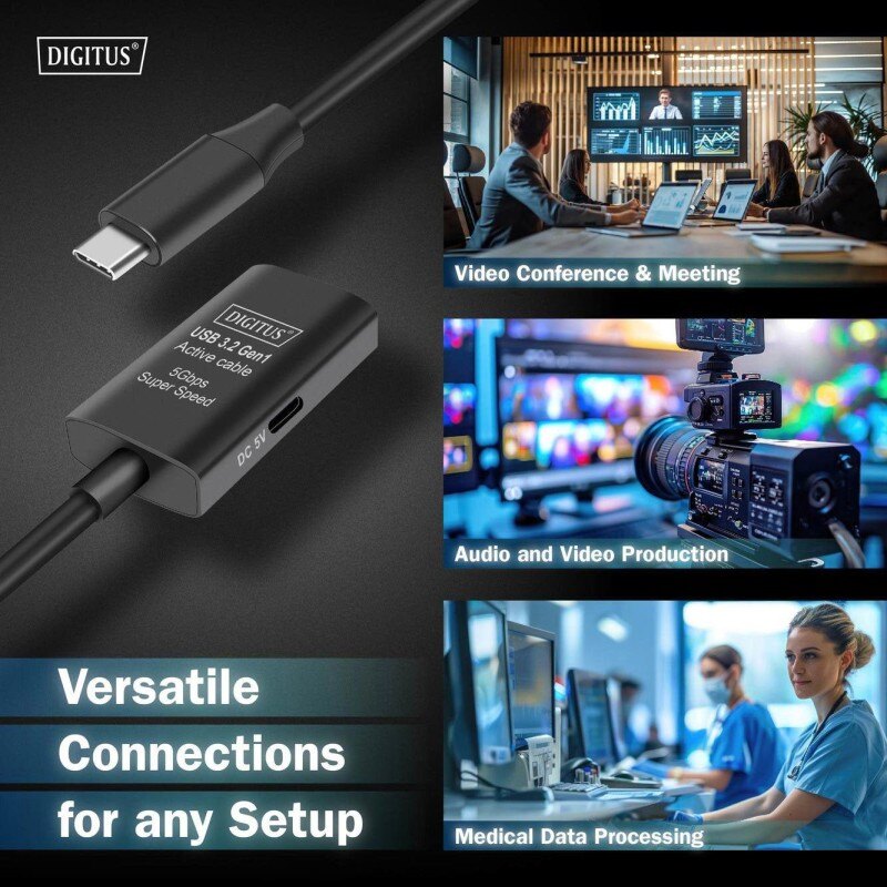 Kabel przedłużający aktywny DIGITUS DA-73108, USB 3.2 Gen1, … | PartsPC.pl