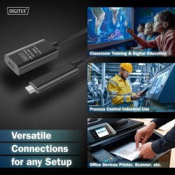 Kabel przedłużający aktywny DIGITUS DA-73112, USB 3.2 Gen2, 10Gbps, USB-C -