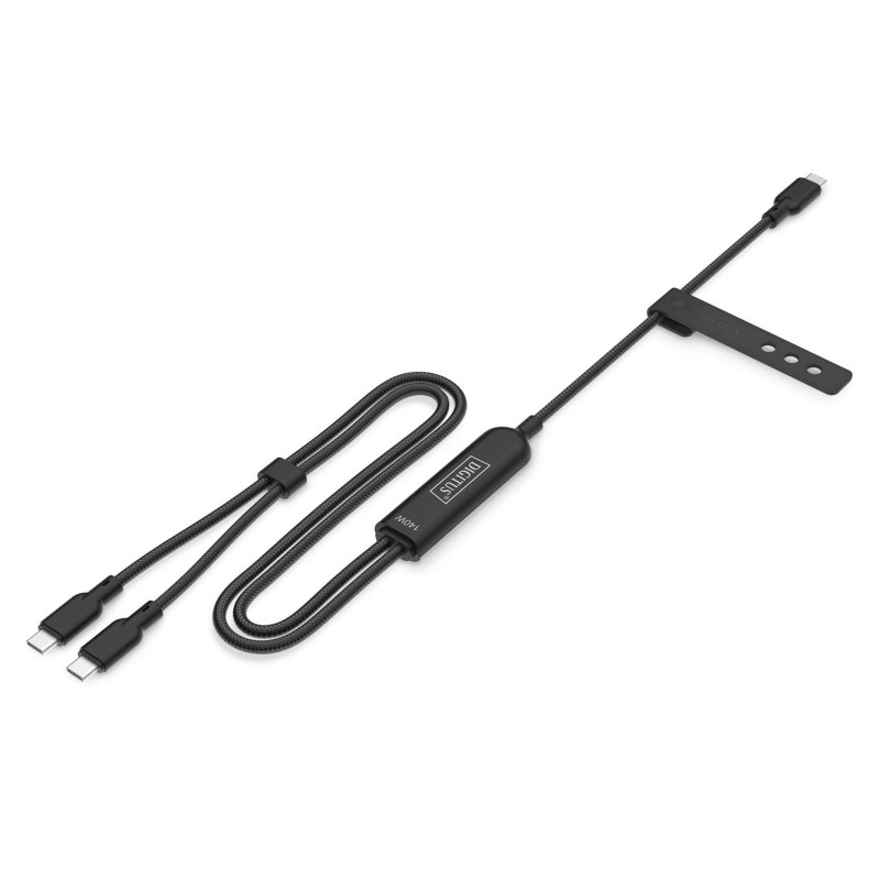 Kabel zasilający DIGITUS 2 w 1 USB-C - 2x USB-C, USB 2... | PartsPC.pl
