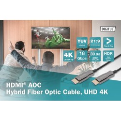 Kabel DIGITUS połączeniowy hybrydowy AOC HDMI 2.0 Premium Hi… | PartsPC.pl