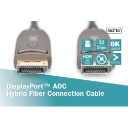 Kabel DIGITUS połączeniowy hybrydowy AOC DisplayPort 1.4 8K6… | PartsPC.pl