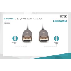 Kabel DIGITUS połączeniowy hybrydowy AOC DisplayPort 1.4 8K60Hz UHD DP/DP
