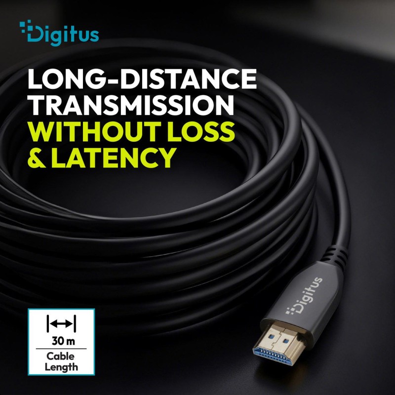 Kabel DIGITUS połączeniowy hybrydowy AOC HDMI 2.1 Ultra High Speed 8K60Hz