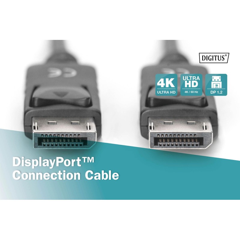 Kabel DisplayPort DIGITUS z zatrzaskami 4K 60Hz UHD Typ DP/D… | PartsPC.pl