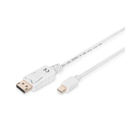 Kabel DisplayPort DIGITUS DP/M-DPmini /M, 1.1a biały, 3m | PartsPC.pl