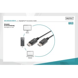 Kabel DisplayPort DIGITUS z zatrzaskami 1080p 60Hz FHD Typ D… | PartsPC.pl
