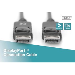 Kabel DisplayPort DIGITUS z zatrzaskami 1080p 60Hz FHD Typ D… | PartsPC.pl