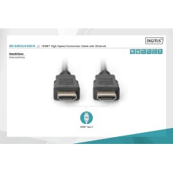 Kabel HDMI DIGITUS AK-330114-030-S Highspeed 1.4 z Eth. HDMI… | PartsPC.pl