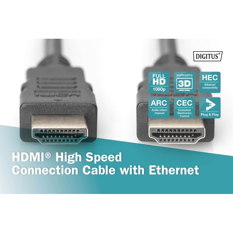 Kabel HDMI DIGITUS AK-330114-030-S Highspeed 1.4 z Eth. HDMI… | PartsPC.pl