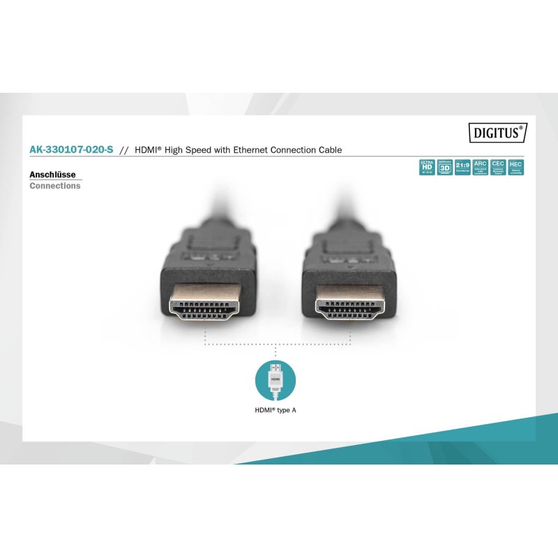 Kabel DIGITUS połączeniowy HDMI 2.0 Premium High Speed Ether… | PartsPC.pl
