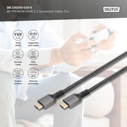Kabel HDMI 2.1 DIGITUS PREMIUM połączeniowy Ultra HighSpeed … | PartsPC.pl