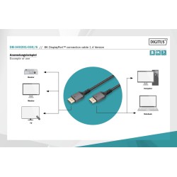 Kabel DisplayPort DIGITUS PREMIUM 8K60Hz UHD DP/DP M/M czarn… | PartsPC.pl