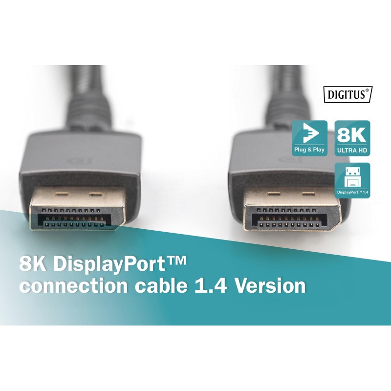 Kabel DisplayPort DIGITUS PREMIUM 8K60Hz UHD DP/DP M/M czarn… | PartsPC.pl