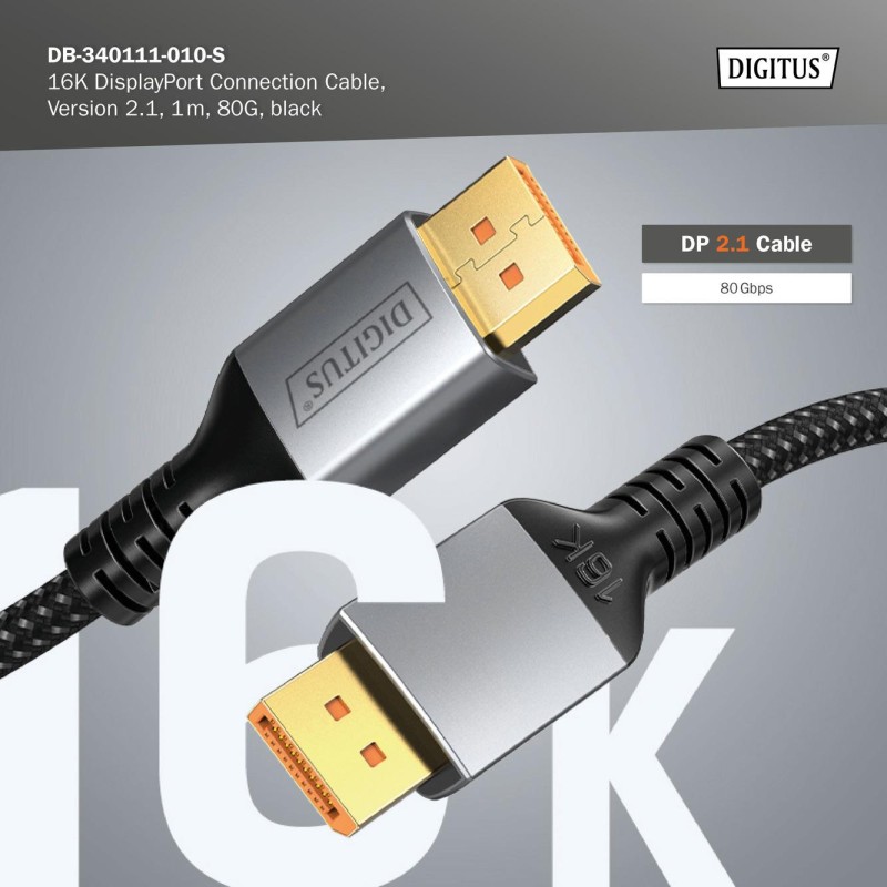 Kabel połączeniowy DIGITUS PREMIUM DisplayPort 2.1 16K60Hz D… | PartsPC.pl