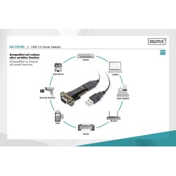 Konwerter DIGITUS DA-70156 USB 2.0/RS232 M/M | PartsPC.pl