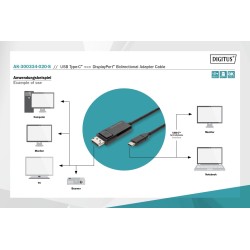 Kabel adapter DIGITUS 8K 30Hz USB Typ C/DisplayPort... | PartsPC.pl