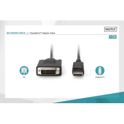 Kabel adapter DIGITUS DisplayPort z zatrzaskiem 1080p 60Hz F… | PartsPC.pl