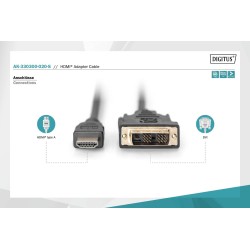 Kabel adapter DIGITUS HDMI Highspeed 1.3 Typ A / DVI-D(18+1)… | PartsPC.pl