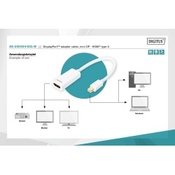 Kabel adapter DIGITUS mini Displayport 1080p 60Hz DP++ / HDM… | PartsPC.pl