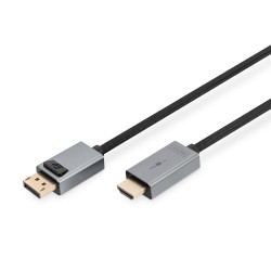 Kabel adapter DIGITUS PREMIUM DisplayPort - HDMI 4K 30Hz DP/HDMI M/M 1.8m