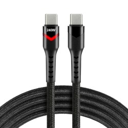 Kabel USB-C - USB-C everActive CBB-2PDRS 2m 240W RGB LED cza… | PartsPC.pl