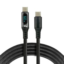 Kabel USB-C - USB-C everActive CBB-3PDL 3m 60W wbudowany wyś… | PartsPC.pl