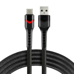 Kabel USB - USB-C everActive CBB-2CBR 2m 3A RGB LED czarny… | PartsPC.pl