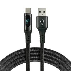 Kabel USB - USB-C everActive CBB-2CBL 2m 3A wbudowany wyświe… | PartsPC.pl