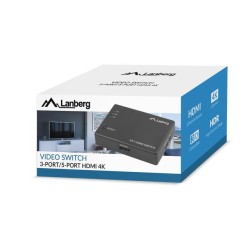 Switch HDMI Lanberg 3x HDMI + port micro USB czarny | PartsPC.pl