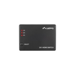 Switch HDMI Lanberg 3x HDMI + port micro USB czarny | PartsPC.pl