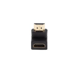 Adapter Lanberg HDMI(M) - HDMI(F) 4K kątowy dół czarny | PartsPC.pl