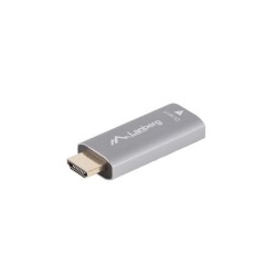 Adapter Lanberg HDMI (M) - Displayport (F) 4K srebrny | PartsPC.pl