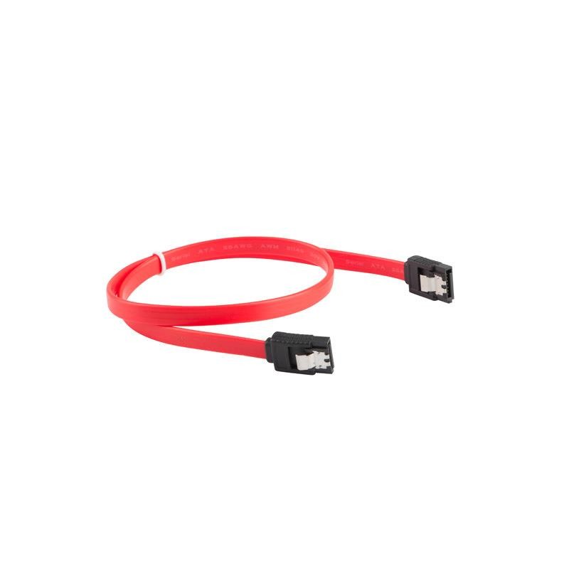 Kabel SATA Lanberg SATA-III DATA 0,5m metalowe zatrzaski | PartsPC.pl
