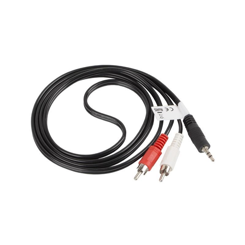 Kabel audio Lanberg stereo minijack - 2x Chinch M/M 1,5m | PartsPC.pl
