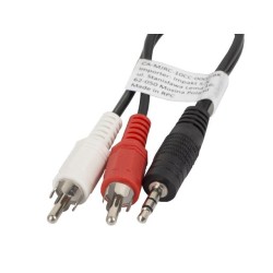 Kabel audio Lanberg stereo minijack - 2x Chinch M/M 2m | PartsPC.pl