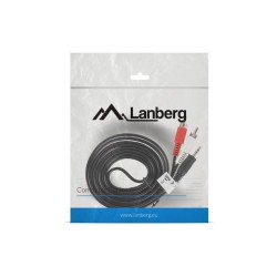 Kabel audio Lanberg stereo minijack - 2x Chinch M/M 2m | PartsPC.pl
