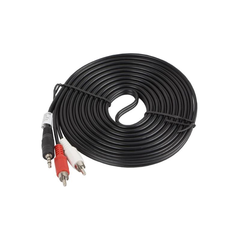 Kabel audio Lanberg stereo minijack - 2x Chinch M/M 5m | PartsPC.pl