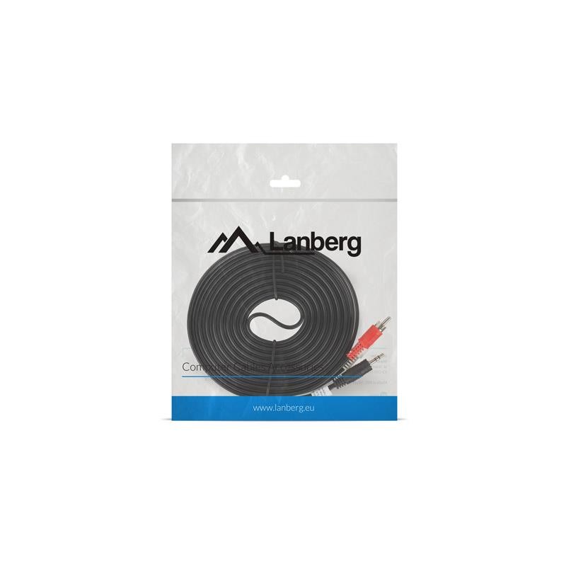 Kabel audio Lanberg stereo minijack - 2x Chinch M/M 5m | PartsPC.pl