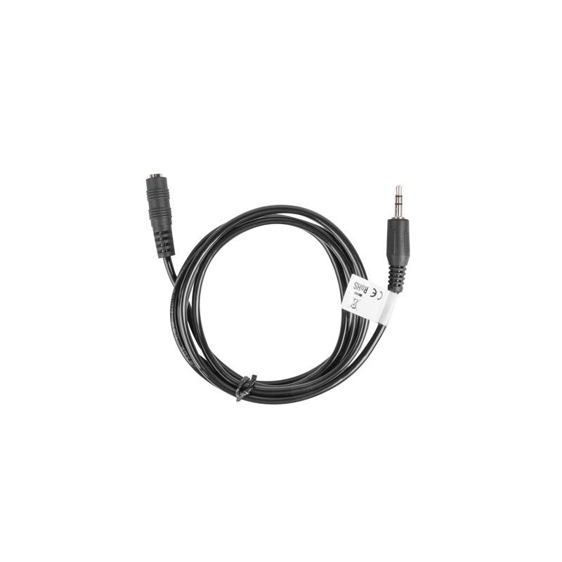 Kabel audio Lanberg stereo minijack - minijack M/F 1,5m | PartsPC.pl
